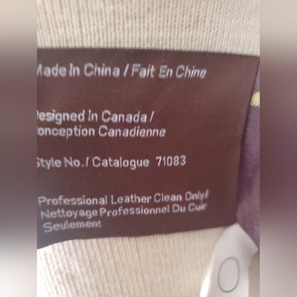 Danier fitted leather and wool brown jacket. Size xs - Picture 8 of 10